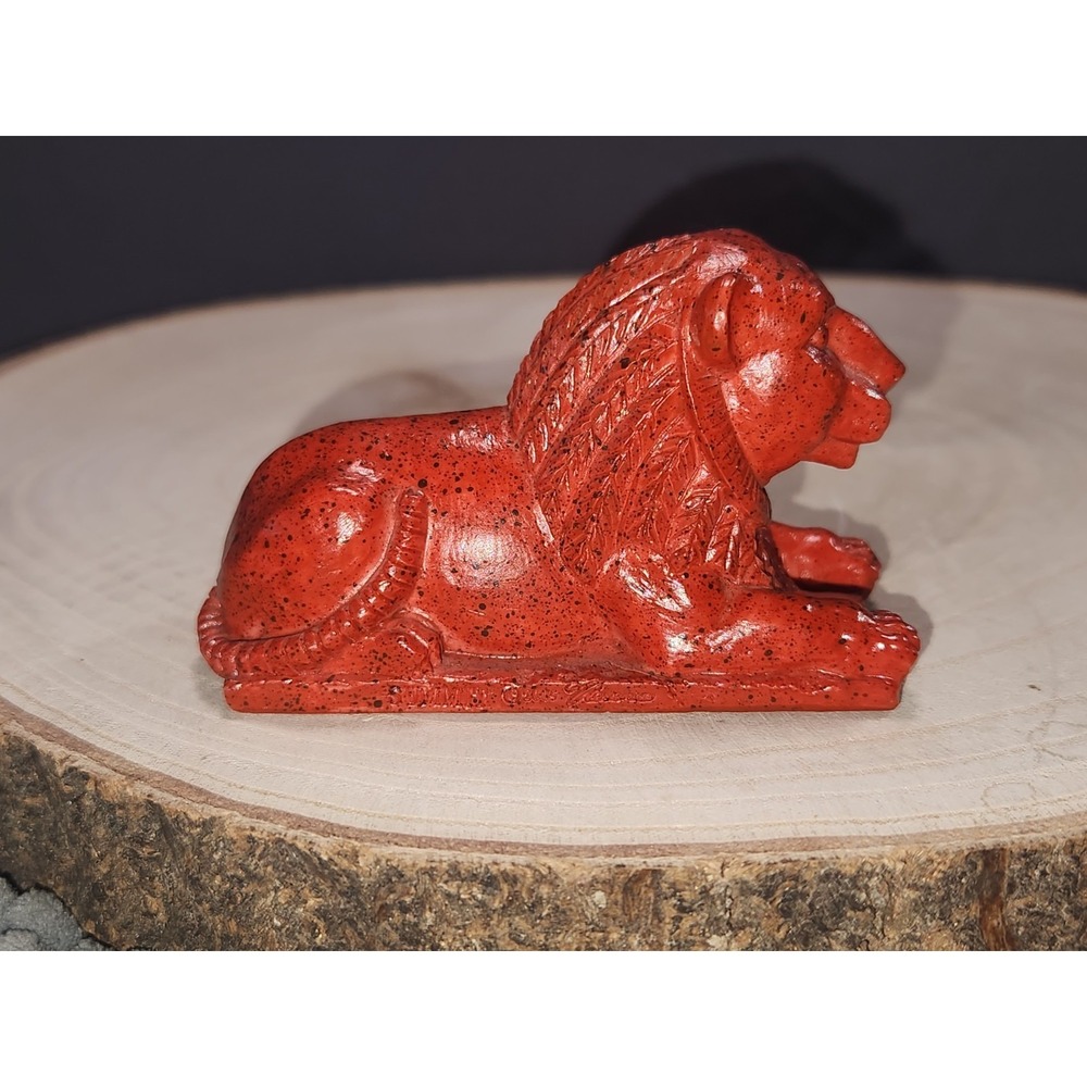Red Egyptian Lion~Collectible Egypt Figurine‎ Sculpture Statue Model~RARE